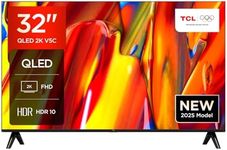 TCL 32V5C-UK 32Inch Full HD Smart QLED Direct LED TV with Android TV​ & HDR - Compatible with Google Cast & Google Home, Slim Design