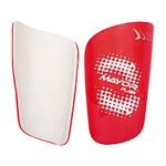Mayor Flair Shin Guard for Young Kids and Adults, for Football Games, Matches, Training and Light Weight Shin Pads (Red, Size- Small)