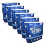 Tanki Sustainable Toilet Paper | 54 Rolls, 2-ply, 200 Sheets Each | UK Made | Non-Blocking, Eco Friendly, Septic Safe Soft & Strong Toilet Roll | (6 x 9 Rolls)