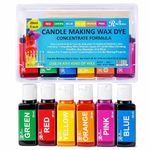 R Wellness Candle Colour for Candle Making Wax Dye Pigment Set | 6 Colors (20 ml Each) Liquid Candle Colors for All Types of Wax | Candle Making Dyes for DIY Candle Craft & Home Use