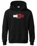 ADRO Hoodies for Men | Printed Hoodie for Men | Cotton Hoodie | Mens Hoodies | Sweatshirt for Men | Hooded Hoodie | H24-FLAG-BL-XL Black