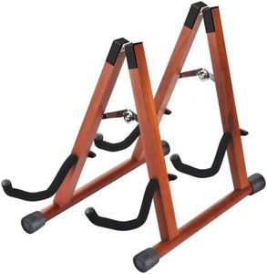 DOMMI Guitar Stand for Multiple Guitars, Double Guitar Stands Floor with Soft Foam Arms, Wooden A-Frame Acoustic Guitar Stand Adjustable for Acoustic Guitars, Bass, Electric Guitar, Easy to Assemble