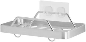 KINCMAX Premium Adhesive Soap Holder for Shower Wall - Drill Free Bar Soap Dish for Bathroom Storage - Stainless Steel Shower Soap Caddy w/Adhesive Sticker (Silver)