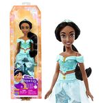 Mattel Disney Princess Toys, Jasmine Fashion Doll, Sparkling Look with Black Hair, Brown Eyes & Tiara Accessory, Inspired by the Movie Aladdin