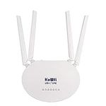 KuWFi 4G LTE Wireless WiFi Internet Router 300Mbps Unlocked with SIM Card Slot 4pcs Non-Detachable Antennas Cat4 150Mbps Mobile WiFi Hotspot for Telus/Bell/Fido/Freedom/Koodo/Public/Rogers/Virgin Mobile