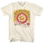 American Classics Tom Petty Wildflowers You Belong Somewhere You Feel Free Adult Short Sleeve T Shirt 90s Graphic Tees, Natural, Large