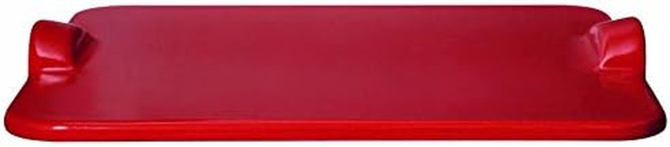Emile Henry Rectangular Pizza Grill/Oven Stone, 19.6" x 14.0", Burgundy