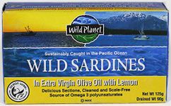 Wild Planet Wild Sardines in Extra Virgin Olive Oil with Lemon – 125g Can (Pack of 12)