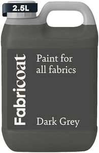 Fabricoat - Fabric Paint for Furniture - 85 oz / 2.5L Dark Grey- Restore or Change the Color of Couches, Chairs, Upholstery, Soft Furnishings, Car Interiors, Clothing, & Footwear