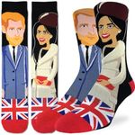 Good Luck Sock Men's Prince Harry & Meghan Markle Socks, Adult