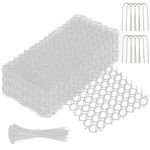 16PCS Cat Scat Spike Mat 16x8 Inch Anti Cat Deterrent Mat, Plastic Scat Mat with Spiked for Garden, Cat Spike Mat Keep Cats Out of Yard Permanently, Anti Dog Digging Deterrent for Outdoor Indoor