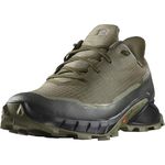 Salomon Men's Alphacross 5 Gore-tex Hiking Shoe, Olive Night/Black/Deep Lichen Green, 10