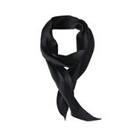 GERINLY Solid Color Long Neckerchief Pure Skinny Scarf Necktie for 50's Costume Party Wedding Cosplay Accessory