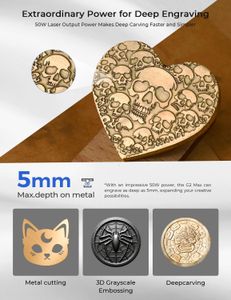 GWEIKE G2 Max 50W Fiber Laser Engraver – High Precision Metal Cutter
