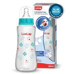 LuvLap Anti-Colic Slim/Regular Neck Essential Baby Feeding Bottle, 250ml, New Born/Infants/Toddler Upto 3m+, Wild Flowers, BPA Free,Green