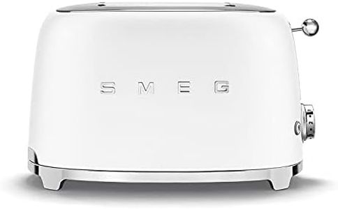 SMEG 2 SLICE TOASTER MATTE WHITE #TSF01WHMUS