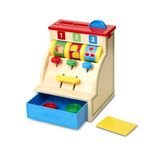 Melissa & Doug Spin & Swipe Wooden Cash Register (Developmental Toy, Great Gift for Girls and Boys - Best for 3, 4, 5, and 6 Year Olds)