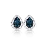 Magical and Glossy Pear Shape Montana Blue Shiny Swarovski® Crystal Earrings w/Never Rust 925 Sterling Silver Natural and Hypoallergenic For Women, Girls & Teens w/Free Breathtaking Gift Box