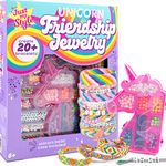 Just My Style Unicorn Friendship Bracelet by Horizon Group USA, DIY Over 20 Jewelry Pieces.Kit Includes 1300+ Beads,10 Skeins of Friendship Thread,Bracelet Charms,Unicorn Storage Case & More