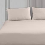 Spread Spain Madison Avenue Cotton with Light Silky and Sateen Sheets 400 Thread Count Super King Size Bedsheet with 2 Pillow Cover (108" x 108" inch Champagne)