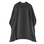 Omvoina Professional Hair Cutting Cape with Adjustable Snap Closure, Salon Barber Cape,Waterproof Hairdressing Salon Cape - 57" x 51"(Black), Black, Regular