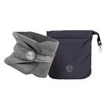 trtl Travel and Airplane Pillow - Real Sleeping Experience on Long Flights - Neck and Shoulder Support - Super-Soft, Lightweight, Easy-to-Carry, and Machine-Washable Flight Pillow - Grey