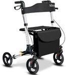 Altus Walker Euro Style Mobility Rollator Walking Frame with Seat Back Bag