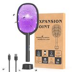 Electric Fly Swatter Racket & Mosquito Zapper 4000v 2 in 1 USB Rechargeable Bug Zapper Mosquito Swatter for Indoor and Outdoor