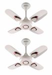 Airdec Florence 600 mm Ultra High Speed Anti dust 4 Blade Ceiling Fan (Pack of 2) (Ivory)