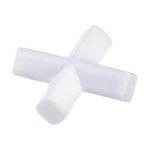 sourcing map Magnetic Stirrer Mixer Stir Bar Rod 35mm(1.38") Cross Shape Coating Magnet White for Laboratory