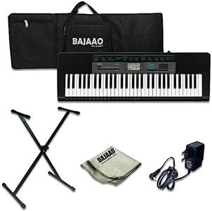 Casio CTK 2550 61 Key Standard Portable Keyboard With Adapter, Gig Bag, Stand and Polishing Cloth