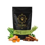 TEA SENSE Lemongrass Moringa Tea | 100g Loose Tea | Healthy and Zesty Blend with Turmeric and Cinnamon | Soothing and Nourishing | 50 Cups+