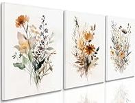 Botanical Floral Wall Art Set Of 3 