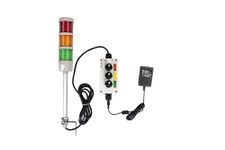 ANDONT 3 Stack Super Bright LED Andon Tower Lights, Off-ON, 6 ft Industrial Adapter, Plug Play Ready