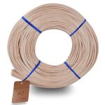 VFULIE Basket Round Reed 1-Pound Coil Basket Weaving Cane for Chair Making and Wicker Weaving DIY Furniture Making Supplies (#2)