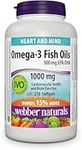 Webber Naturals Omega-3 Fish Oil 1,000 mg, 210 Softgels, Supports Cardiovascular Health and Brain Function