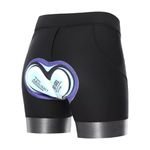 Sillictor Cycling Shorts Women 5D Gel Padded Cycle Shorts for Women Anti Chafing Mountain Bike Shorts Women Compression Biker Bicycle Shorts for Biking Riding Sweat Wicking Quick Dry,U010 Black 2XL