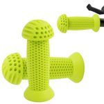 Proberos® Kids Bike Handle Grip 3.9 inches Soft Silicone Grip Sleeve Cover Porous Silicone Anti-slip Grip Universal Children's Bicycle Grips for Scooter, Tricycle, Children's Balance Bike, Green