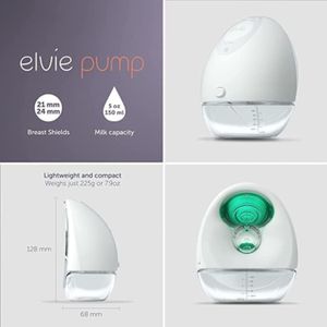 Elvie Double Wearable Breast Pump – Hands-Free, App-Controlled, 21/24mm Shields