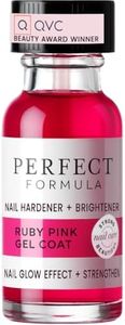 Perfect Formula Ruby Pink Gel Coat - Nail Strengthener, Keratin Nail Treatment, Gemstone Pink Gel Nail Polish - Nail Strengthener for Damaged Nails - Made In The USA .60 fl oz.