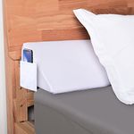 Moavica Queen Size(10''x6''x60'') Bed Wedge Pillow for Headboard/Mattress Gap Filler(0-7'') Between Your Mattress and Headboard or Wall,Bed Gap Filler(White) (MGGQ)