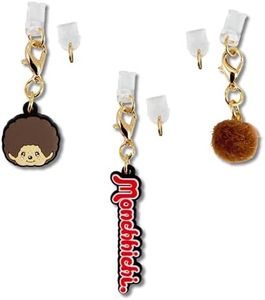 Sonix Dust Plugs - USB C + Lightning Compatible - Monchhichi Silicone Character Charging Port Charms (3 Pack) - Monchhichi, Pom Pom, Logo
