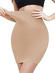 JOYSHAPER Shapewear Dress Slip for Under Dresses Half Slip Tummy Control Seamless Slimming Slip Body Shaper, Beige, Small