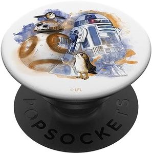 Star Wars The Last Jedi Watercolor Droids and Porgs PopSockets PopGrip: Swappable Grip for Phones & Tablets