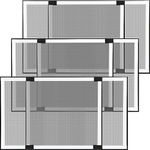 Sasylvia 3 Pcs Expandable Window Screens 21.7 H" x 28-52 W" Large Adjustable Window Screens with Aluminum Frame White Replacement Screen for House Windows Horizontal Slide Pre Framed Window