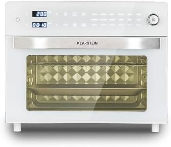 Klarstein Vigor Air Horno freidora sin aceite, horno de aire sin aceite, 1800 W, 30 litros de capacidad, 18 programas, calor superior e inferior, blanco