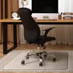 Exclusive Beveled Edge Glass Chair Mat for a Smooth Glide and Easy Roll On/Off by Clearly Innovative, Ultimate Office Chair Mat for Carpet or Hardwood Floor, 44x50