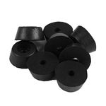 uxcell 8pcs Rubber Feet Bumpers Furniture Table Amplifier Speaker Cabinet Leg Pad, D25x20xH12mm