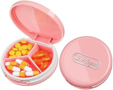 Small Pill Case & Pill Box for Purse Can Store Fish Oil, Progesterone,Birth Control Pills,Vitamins,Earrings Back.3 Compartments Pill case Designed for Travel