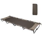 TR Camping Cots Foldable for Adults,20 Second Set Up Folding Portable Cot Bed,US Patented Camping Sleeping Cots for Outdoor Hunting Fishing with Carry Bag(Camo)